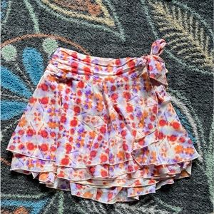 Aerie floral wrap skirt with tags! This is a beautiful watercolor floral skirt.